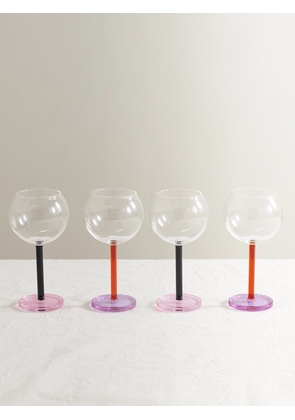 Sophie Lou Jacobsen - Bilboquet Set Of Four Wine Glasses - Neutrals - One size