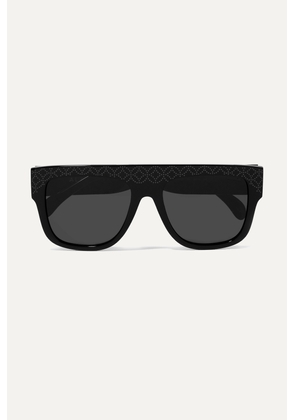 Alaïa - D-frame Studded Acetate Sunglasses - Black - One size