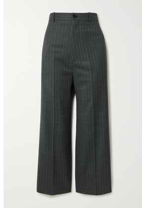 Balenciaga - Cropped Prince Of Wales Checked Wool Straight-leg Pants - Gray - FR34,FR36,FR38