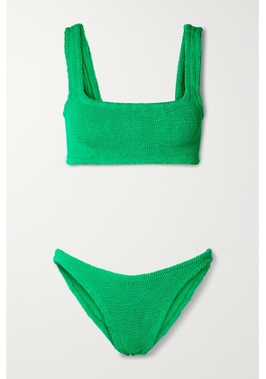 Hunza G - + Net Sustain Xandra Seersucker Bikini - Green - One size