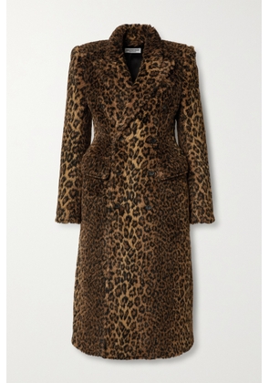 Balenciaga - Hourglass Double-breasted Leopard-print Faux Fur Coat - Animal print - FR34,FR36,FR38