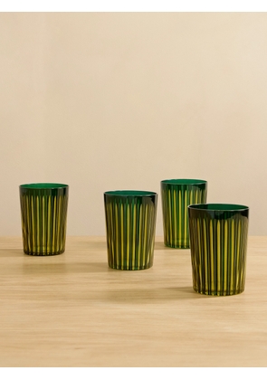 L'Objet - Prism Set Of Four Highball Glasses - Green - One size
