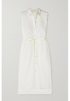 NINETY PERCENT - Pance Belted Organic Cotton-poplin Shirt Dress - Ecru - xx small,x small,small,medium,large,x large
