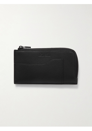 Loro Piana - Textured-Leather Zipped Cardholder - Men - Black