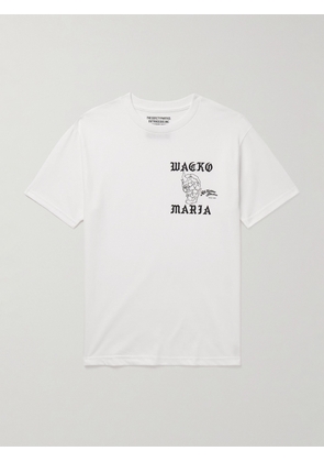 Wacko Maria - 56 Tattoo Studio Logo-Print Cotton-Jersey T-Shirt - Men - White - S