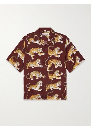 Wacko Maria - Convertible-Collar Printed Woven Shirt - Men - Brown - S