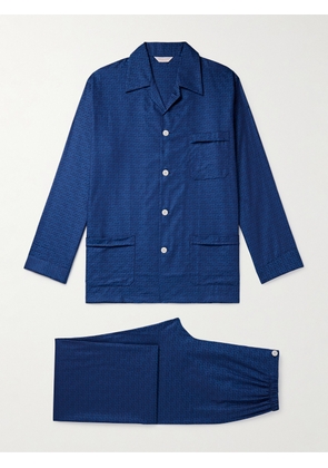 Derek Rose - Paris 27 Cotton-Jacquard Pyjama Set - Men - Blue - S