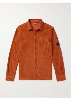 C.P. Company - Logo-Appliquéd Cotton-Blend Corduroy Shirt - Men - Orange - XS