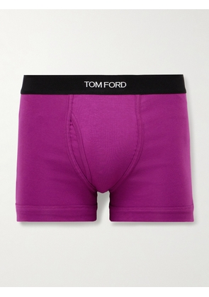 TOM FORD - Stretch-Cotton Boxer Briefs - Men - Purple - S