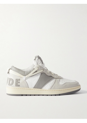 Rhude - Rhecess Colour-Block Distressed Leather Sneakers - Men - White - US 7