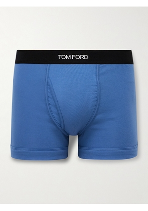 TOM FORD - Stretch-Cotton Boxer Briefs - Men - Blue - S