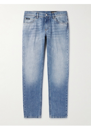 Dolce&Gabbana - Logo-Appliquéd Slim-Fit Jeans - Men - Blue - IT 44