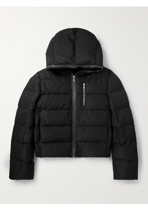 Rick Owens - Quilted Kinetix Faille Hooded Down Jacket - Men - Black - IT 46