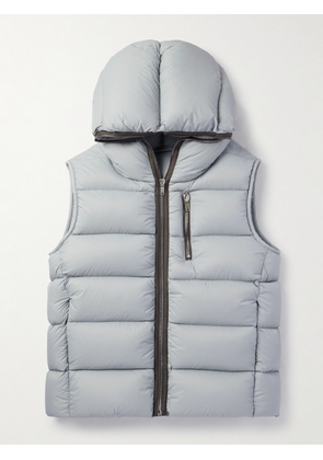 Rick Owens - Quilted Nylon Hooded Down Gilet - Men - Blue - IT 46