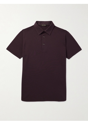 Loro Piana - Cotton-Piqué Polo Shirt - Men - Burgundy - S