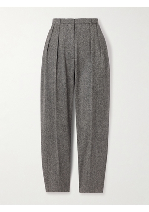 Altuzarra - Emmett Pleated Wool-tweed Tapered Pants - Black - FR34,FR36,FR38,FR40,FR42