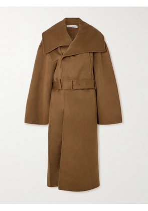 JW Anderson - Belted Wool-felt Coat - Brown - x small,small,medium,large