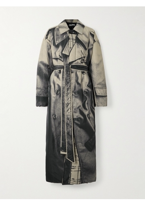 Jean Paul Gaultier - Belted Padded Printed Cotton-gabardine Trench Coat - Multi - FR34,FR36,FR38,FR40