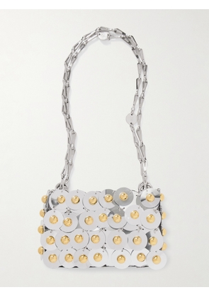 Rabanne - Sparkle Nano Studded Pailette-embellished Twill Shoulder Bag - Ecru - One size