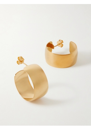 Loren Stewart - Midi Dome Gold Vermeil Hoop Earrings - One size