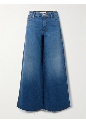Mother - The Swisher Sneak Frayed Wide-leg Jeans - Blue - 23,24,25,26,27,28,29,30,31,32