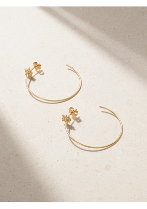Diane Kordas - Explosion Medium 18-karat Gold Diamond Hoop Earrings - One size