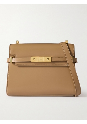 SAINT LAURENT - Manhattan Mini Leather Shoulder Bag - Brown - One size