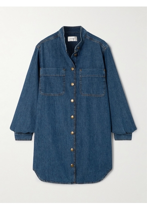 FRAME - Denim Mini Shirt Dress - Blue - x small,small,medium,large