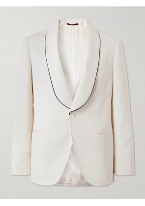Brunello Cucinelli - Silk-Twill Tuxedo Jacket - Men - White - IT 46