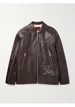 Gucci - Leather Jacket - Men - Brown - IT 48