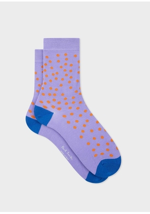 Paul Smith Women's Lilac Silk-Blend Polka Dot Socks Purple