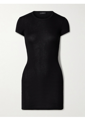 WARDROBE.NYC - Cotton-jersey Mini Dress - Black - xx small,x small,small,medium,large,x large