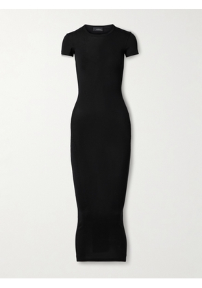 WARDROBE.NYC - Cotton-jersey Midi Dress - Black - xx small,x small,small,medium,large,x large