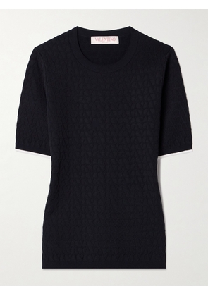 Valentino Garavani - Jacquard-knit Sweater - Blue - x small,small,medium