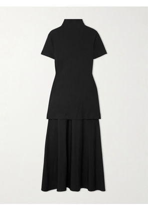 Jil Sander - Layered Crepe Maxi Dress - Black - FR34,FR36,FR38,FR40,FR42