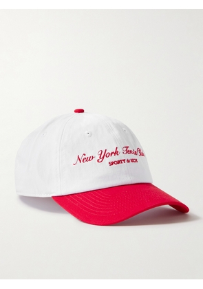 Sporty & Rich - Embroidered Cotton-twill Baseball Cap - White - One size