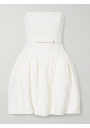 Self-Portrait - Strapless Lace Mini Dress - Cream - UK 4,UK 6,UK 8,UK 10,UK 12,UK 14