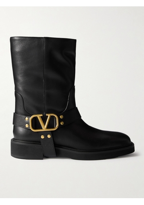 Valentino Garavani - Embelished Leather Ankle Boots - Black - IT37,IT37.5,IT38,IT38.5,IT39,IT39.5,IT40,IT41