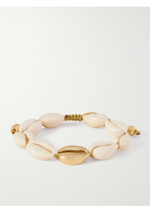 TOHUM - Large Gold-plated Shell Bracelet - Cream - One size