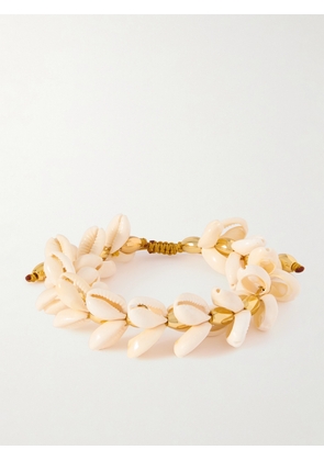 TOHUM - Concha Multi Natural Puka Gold-plated Shell Bracelet - Cream - One size