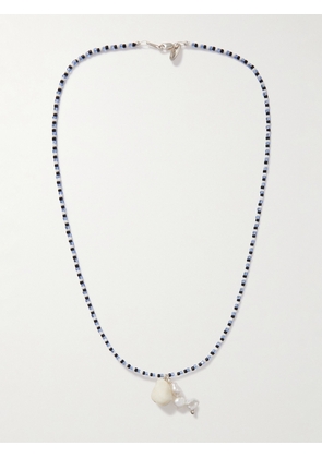 SANT' ANGELO - Dede Sterling Silver and Pearl Beaded Necklace - Men - Blue