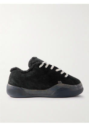 ERL - Faux Fur-Lined Suede Sneakers - Men - Black - US 10