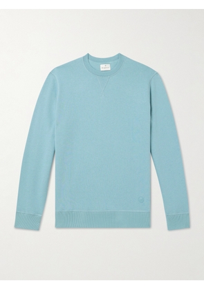 Kingsman - Logo-Embroidered Cotton and Cashmere-Blend Jersey Sweatshirt - Men - Blue - XS