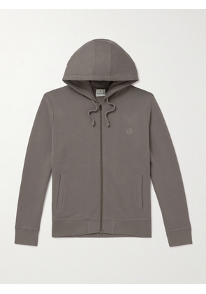 Kingsman - Logo-Embroidered Cotton and Cashmere-Blend Jersey Zip-Up Hoodie - Men - Brown - XS