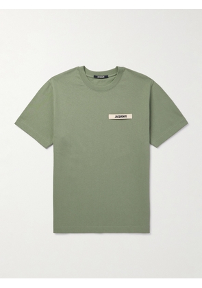 Jacquemus - Logo-Appliquéd Cotton-Jersey T-shirt - Men - Green - XS
