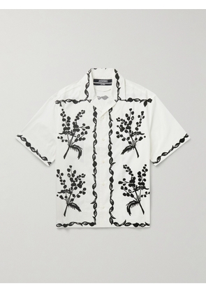 Jacquemus - Camp-Collar Printed Cotton-Poplin Shirt - Men - White - IT 44