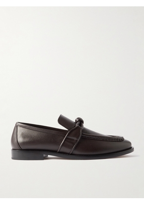 Bottega Veneta - Astaire Knot-Detailed Leather Loafers - Men - Brown - EU 42