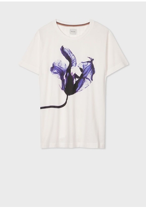Paul Smith Women's White 'Solar Gram' Flower Stem T-Shirt