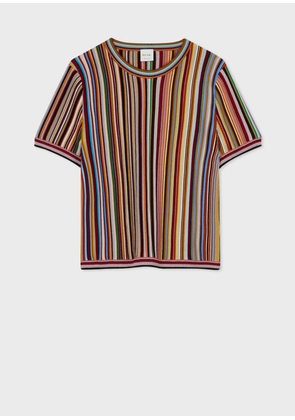 Paul Smith Women's 'Signature Stripe' Knitted Top Multicolour
