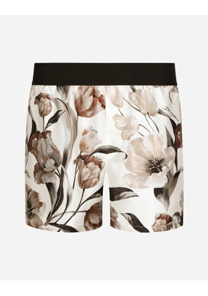Dolce & Gabbana Floral-print Silk Shorts - Man Underwear And Loungewear Print 6